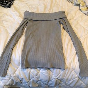 Grey off the shoulder top